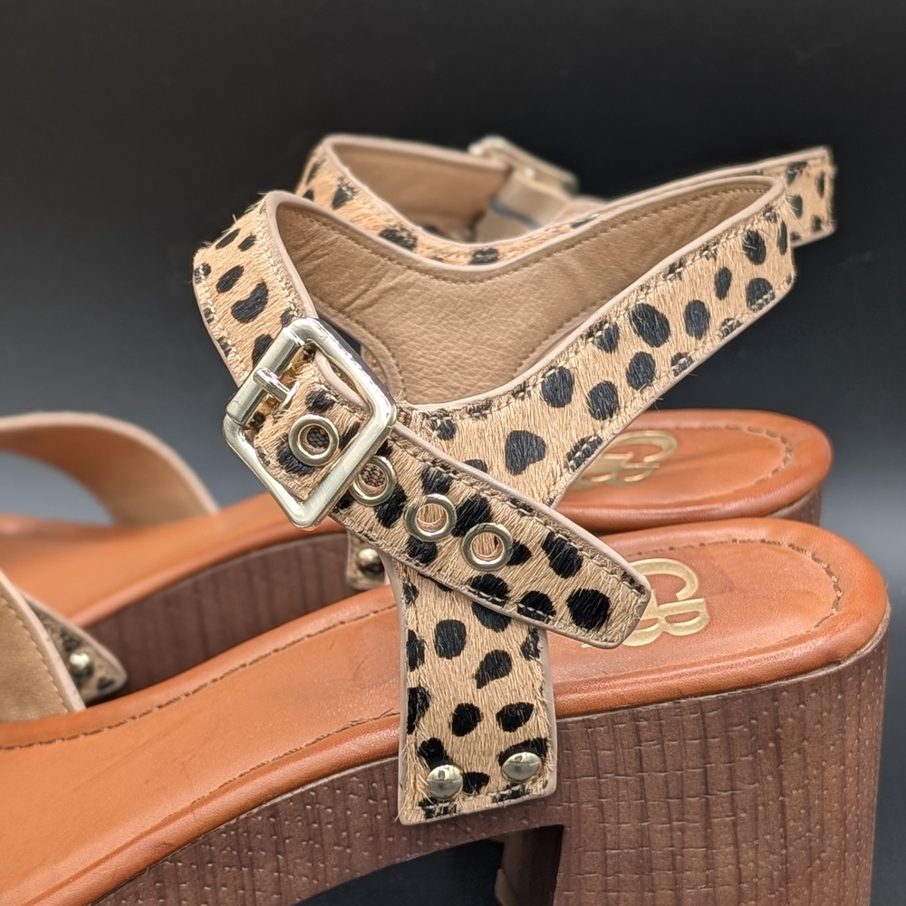 Gianni Bini Leopard Print Block Heels - Picture 5 of 8